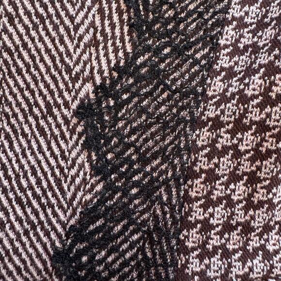 Marc Cain Houndstooth Herringbone Button Up Lace Blazer Small NWOT - Picture 5 of 16